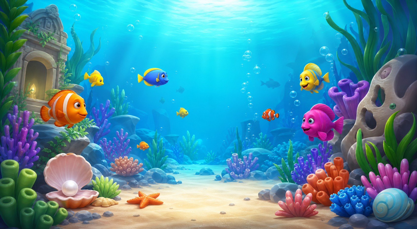 Original aquarium event themed artwork
